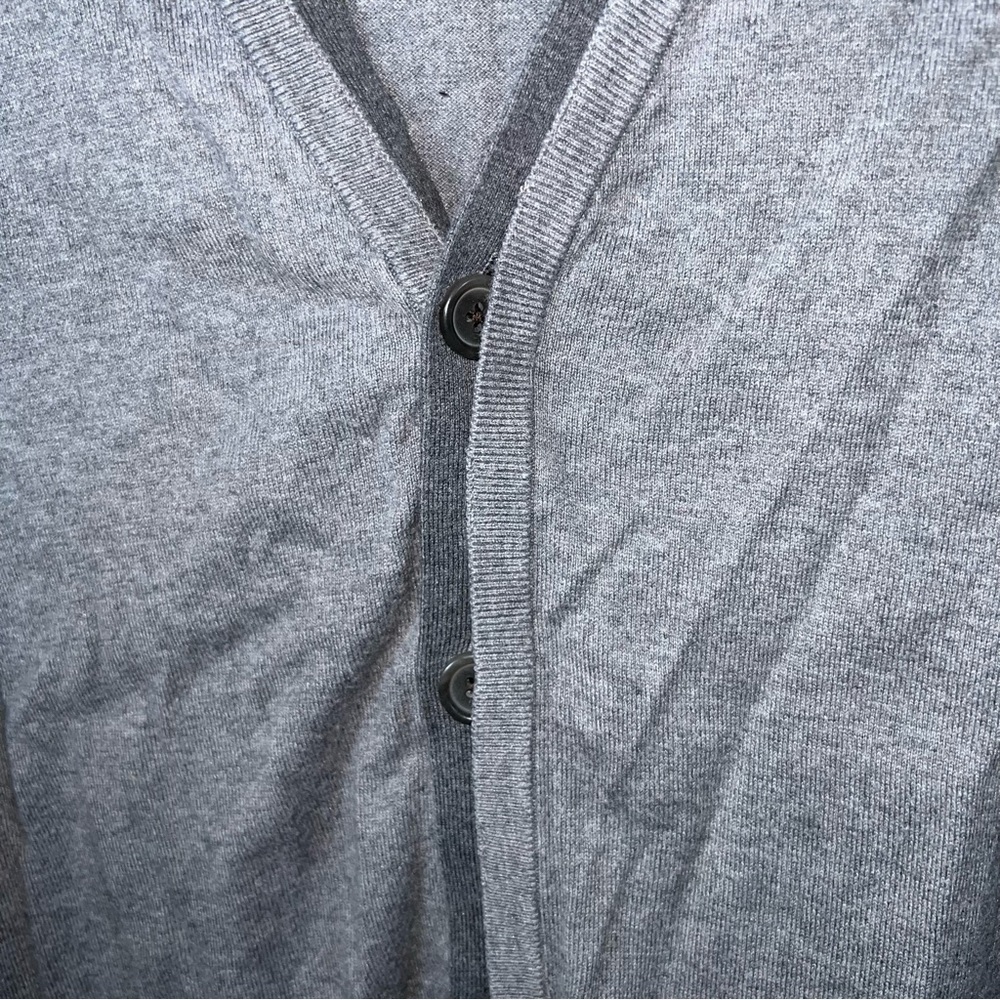 Banana Republic Men's Gray Cotton & Silk Blend Button Down Sweater Vest Size XL - Picture 4 of 9